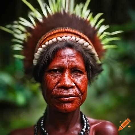 Portrait Of A Woman From Papua New Guinea On Craiyon