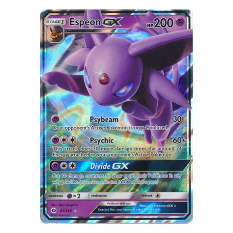 Espeon Gx Ultra Rare Pokemon Sun Moon Base Set Single Card