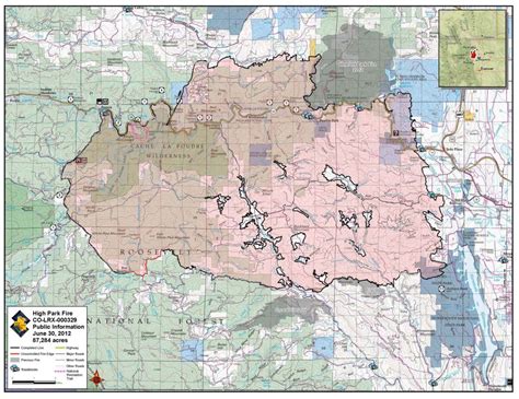 Map Shows Final Perimeter Of High Park Fire Loveland Reporter Herald