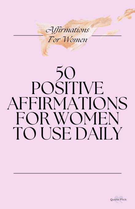 Positive Affirmations For Women To Use Daily