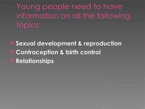 Sex Education Ppt