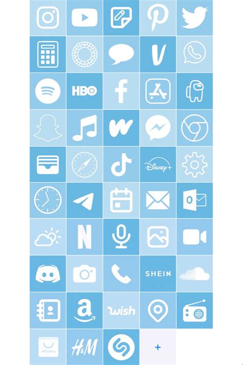 Blue Icons Iphone Photo App Ios App Icon Design Iphone App Design