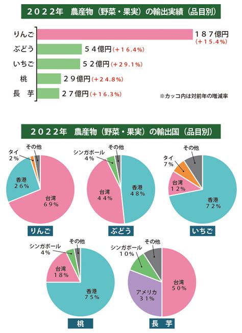 国内農産物野菜果実の輸出実績2022年新着情報TOKYOフレッシュグループ