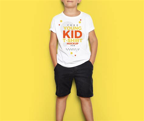 Free Young Kid T-Shirt Mockup | Mockuptree