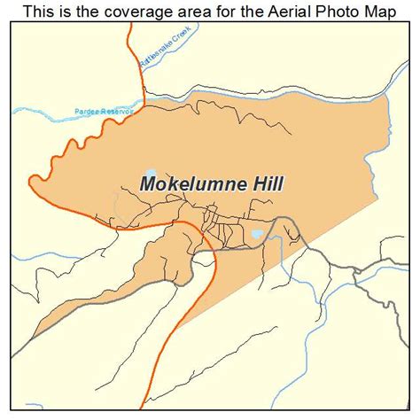 Aerial Photography Map Of Mokelumne Hill Ca California