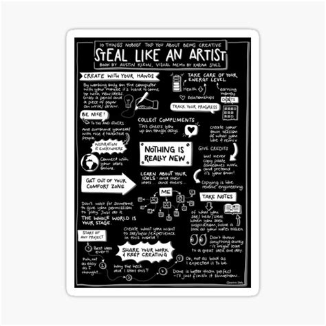 Visual Memo Steal Like An Artist Sticker For Sale By Visualmemos