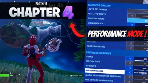 Fortnite Battle Royale Best Performance Mode Settings For Season 1 Chapter 4 Youtube