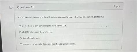 Solved Question Ptsa Executive Order Prohibits Chegg