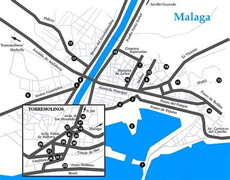 Map Of Malaga Map For Planning Your Holiday In Malaga Malaga Spain