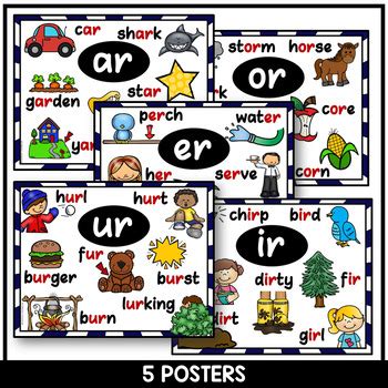 R Controlled Vowels Pocket Chart Cards And Posters By Notman S Notebook