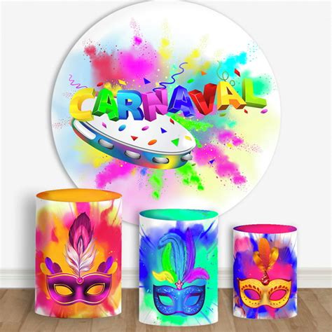 Kit Trio Cilindro E Capa Painel Redondo Carnaval Elo