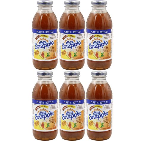 Snapple Diet Half And Half Iced Tea 16oz Bottle Pack Of 6