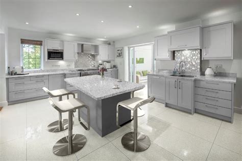 Grey Engineered Granite With a White Base for Kitchen Worktops | Kitchen worktop, Work tops ...