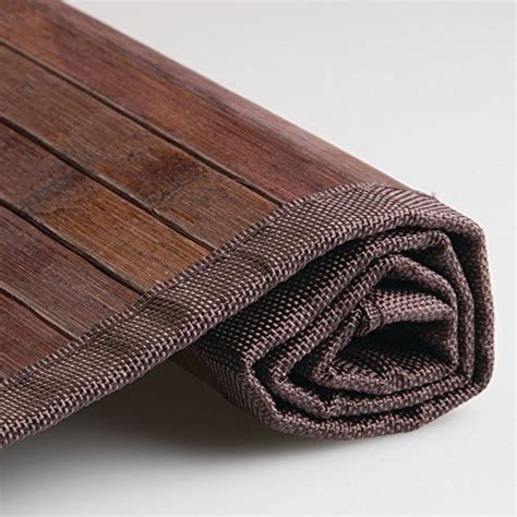 Idesign Formbu Bamboo Floor Mat Non Skid Water Resistant Runner Rug