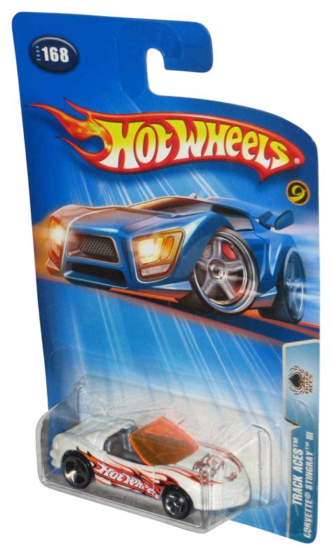 Hot Wheels Track Aces White Corvette Stingray III Toy Car Walmart