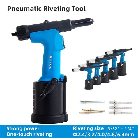 Industrial Pneumatic Blind Rivet Gun Air Heavy Duty Automatic Self