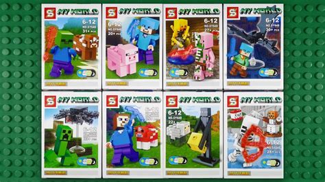 Lego Minecraft Minifigures Knock Off Sheng Yuan Sy648 Youtube