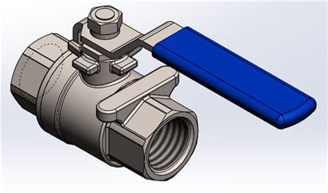 1寸球阀3d模型下载三维模型solidworks模型 制造云 产品模型