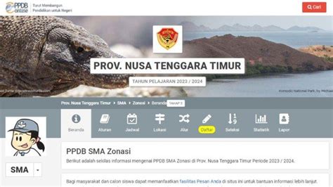 Pendaftaran Ppdb Ntt Jenjang Sma Tahap Ii Jalur Zonasi Syarat