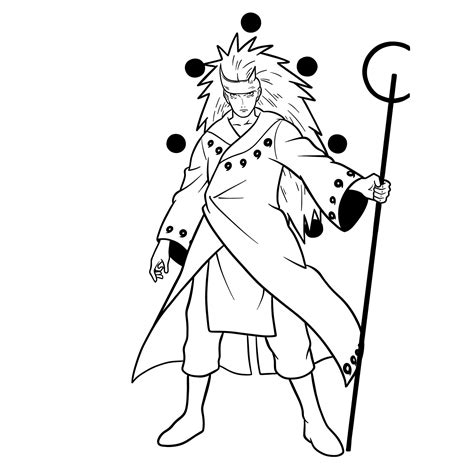 How To Draw Madara Uchiha In Rikudou Sennin Mode Sketchok