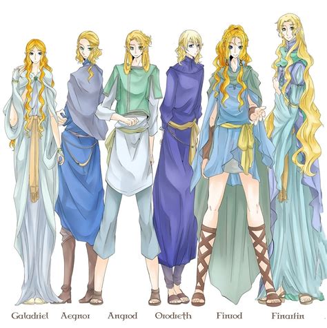 Finarfin And Children Tolkien Middle Earth Elves