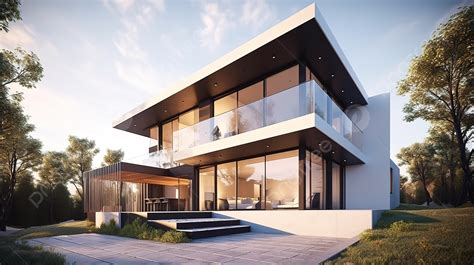 3d Rendering Of A Modern House With Two Levels Background 3d Rendering