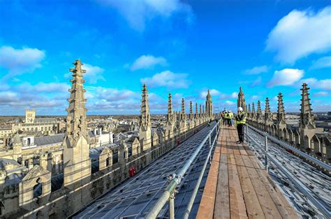 In Pictures We Go Up To Kings College Chapel Roof As It Sends Climate