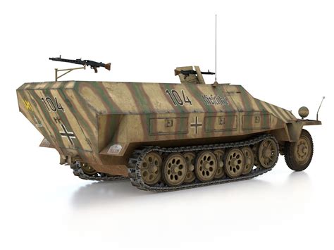 Sdkfz 251 Ausf D Half Track 104 3d Model Cgtrader