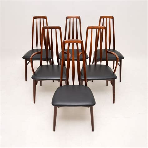 Set Of Six Danish Vintage Rosewood Dining Chairs By Niels Koefoed