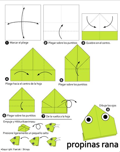 Origami Propinas Rana Origami Frog Origami Easy Origami Easy Step