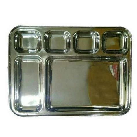 Six Compartment SS Dinner Plate For Home Restaurants At Rs 240 Kg In