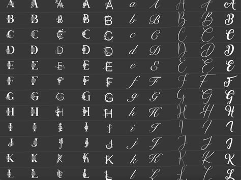 Procreate Full Tattoo Font Pack Stamp 30 Easy Writing Etsy