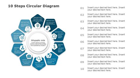 Animated 10 Steps Circle Powerpoint Template