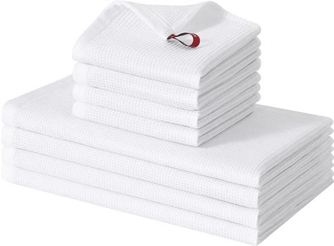 Amazon Homaxy Cotton Kitchen Towels And Dishcloths Sets