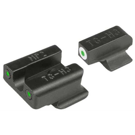 Truglo Tritium Pro Night Sights Sandw Shield Ez 380 Green Tritium Wwhite