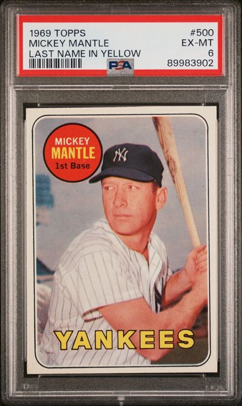 Topps Mickey Mantle Psa Perfect Centering Sharp