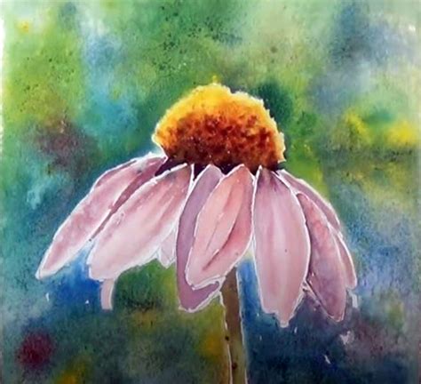 Easy Watercolor Coneflower Tutorial For Beginners Watson Watercolor