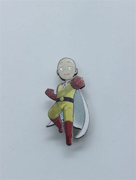 Значок деревянный по аниме Ванпанчмен One Punch man купить с