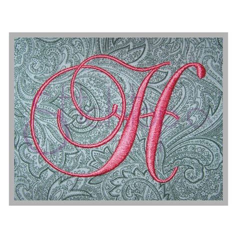 Swirl Script Monogram Set 1 2 3 Stitchtopia