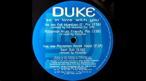 Duke So In Love With You Full Intention Mix Youtube