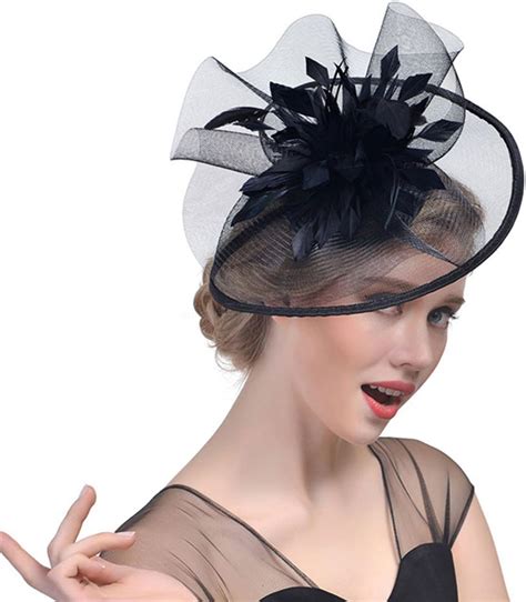 Bibi En Plume Elegant Femmes Mariage Fascinator Chapeau Fleur Bibi Pour