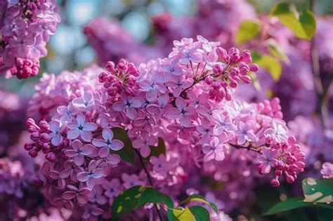 Premium Ai Image Variegated Flowers Lilacs
