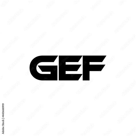 GEF letter logo design with white background in illustrator, vector ...