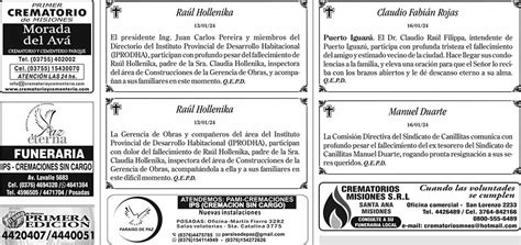 Fúnebres del Jueves 18 Enero de 2024 Primera Edición