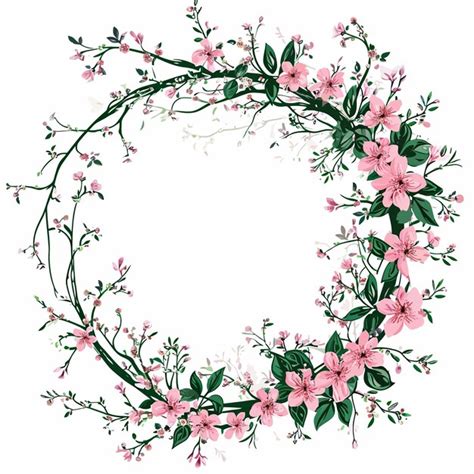 Premium Vector Vector Spring Floral Frame