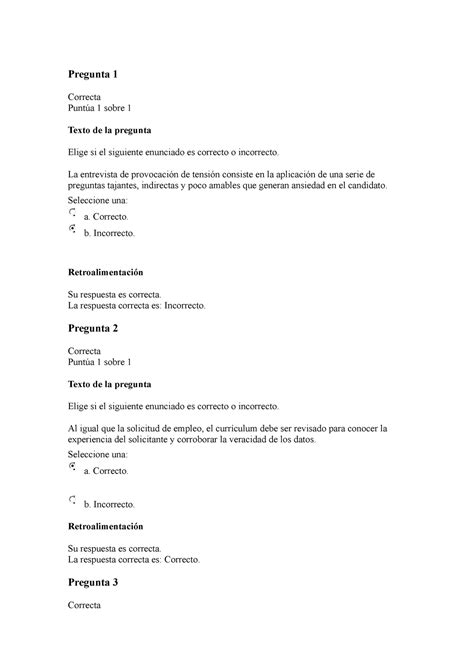 Examen Los Procesos B Sicos De Capital Humano Pregunta