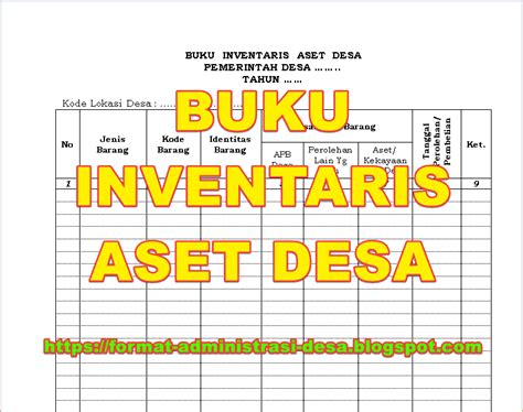 Contoh Buku Inventaris Aset Desa Dan Petunjuk Pengisian Nya Format