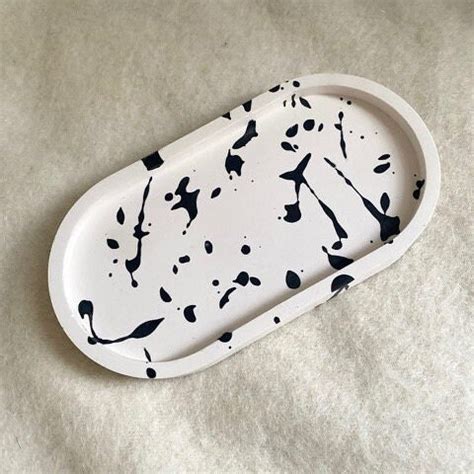 Splatter Jesmonite Tray Jewellery Trinket Dish Candle Etsy