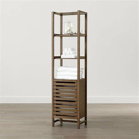 Crate Barrel Bathroom Storage Vanity In Smoked Oak Aptdeco