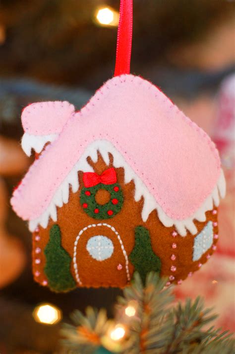 Felt Gingerbread House Ornament Imagine Our Life